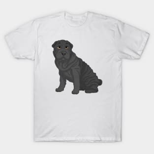 Black Shar-Pei Dog T-Shirt